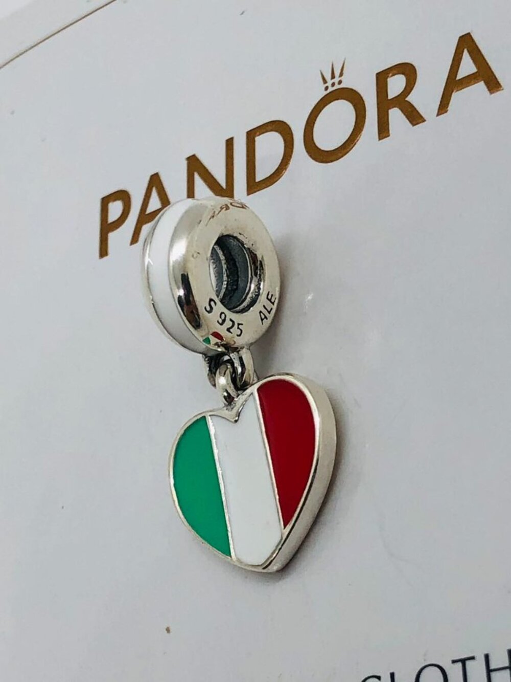 Pandora Italy Flag Charm Italy Heart Charm - Picture 2 of 4